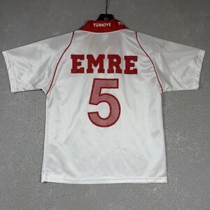 VTG Turkey Home Soccer Jersey Emre Belözoğlu Men’s Small #5 White UEFA World Cup